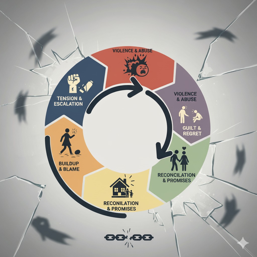 Illustration du cycle de la violence